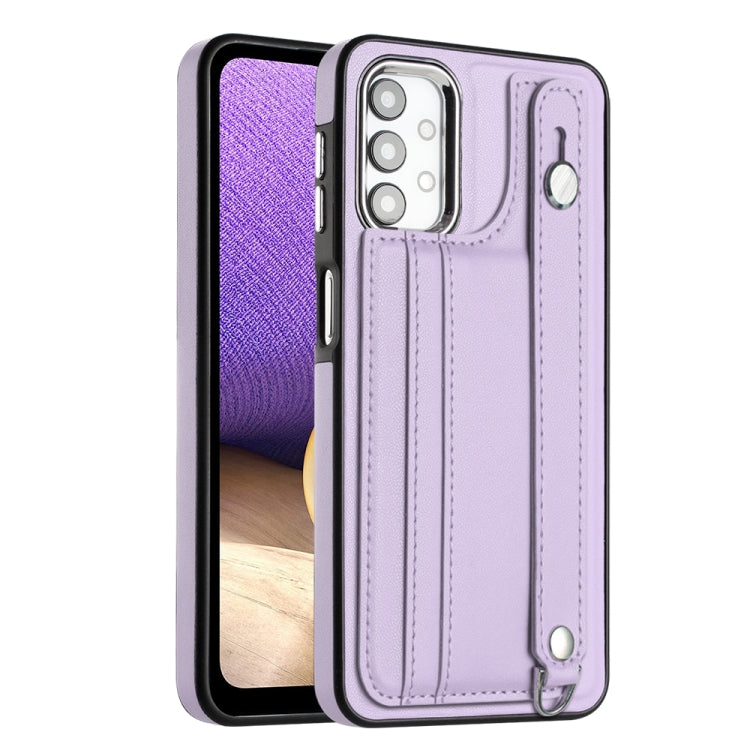 Shockproof Leather Phone Case with Wrist Strap