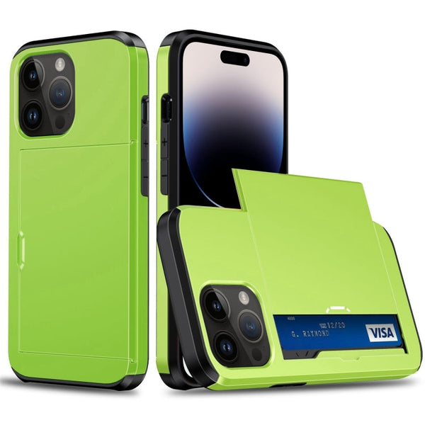 Shockproof Armor Phone Case with Slide Card Slot