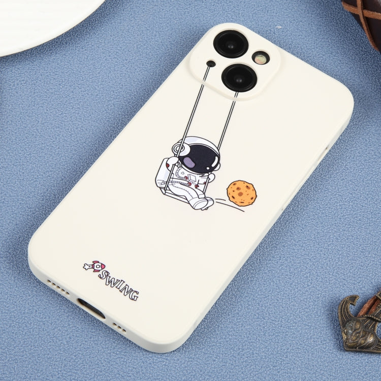 Astronaut Swinging Pattern TPU Phone Case, For iPhone XS / X, For iPhone XR, For iPhone XS Max, For iPhone 8 Plus / 7 Plus