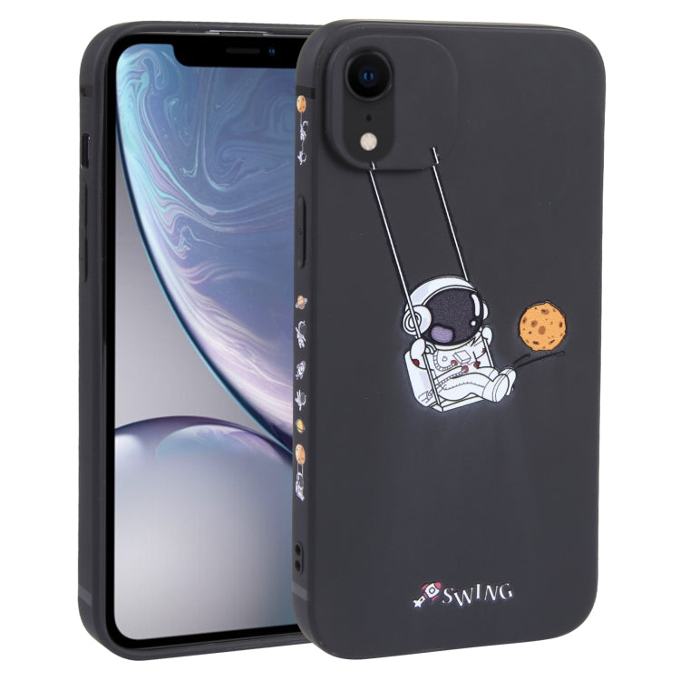 Astronaut Swinging Pattern TPU Phone Case, For iPhone XS / X, For iPhone XR, For iPhone XS Max, For iPhone 8 Plus / 7 Plus