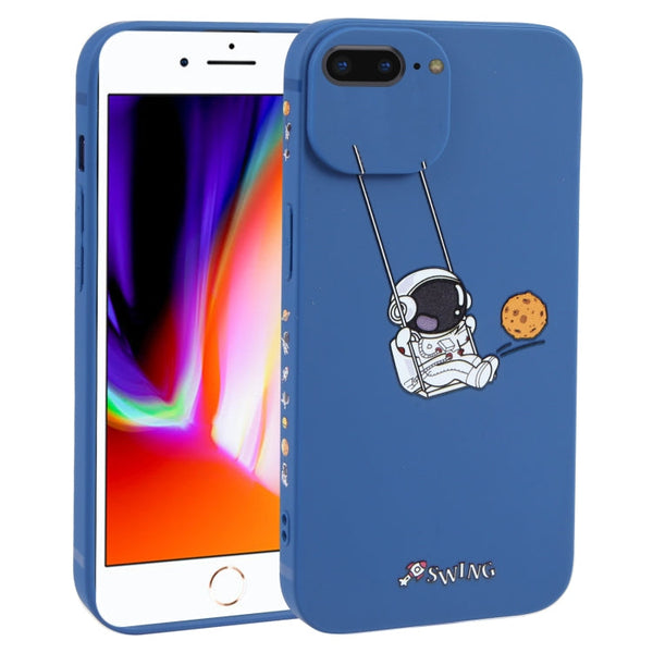 Astronaut Swinging Pattern TPU Phone Case, For iPhone XS / X, For iPhone XR, For iPhone XS Max, For iPhone 8 Plus / 7 Plus