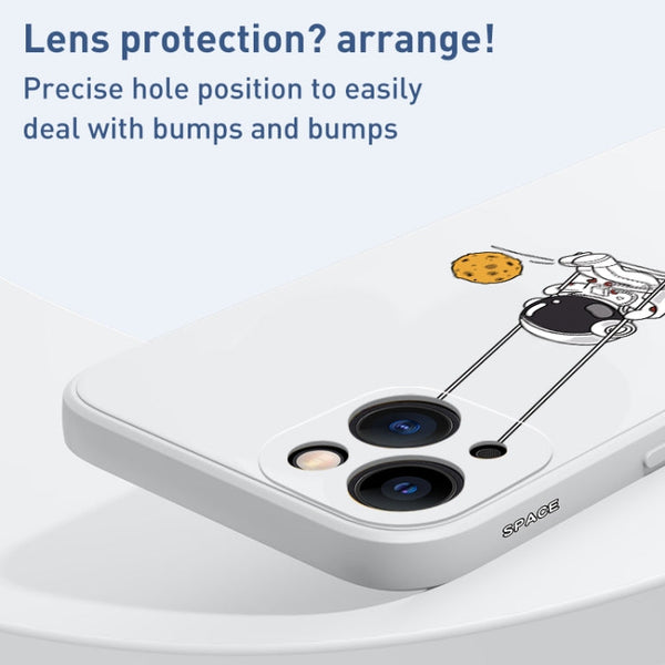 Astronaut Swinging Pattern TPU Phone Case, For iPhone XS / X, For iPhone XR, For iPhone XS Max, For iPhone 8 Plus / 7 Plus