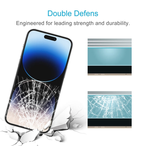 10pcs 0.26mm 9H 2.5D High Aluminum Tempered Glass Film, For iPhone 15 Plus / 15 Pro Max, For iPhone 15 / 15 Pro