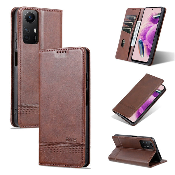 AZNS Magnetic Calf Texture Flip Leather Phone Case