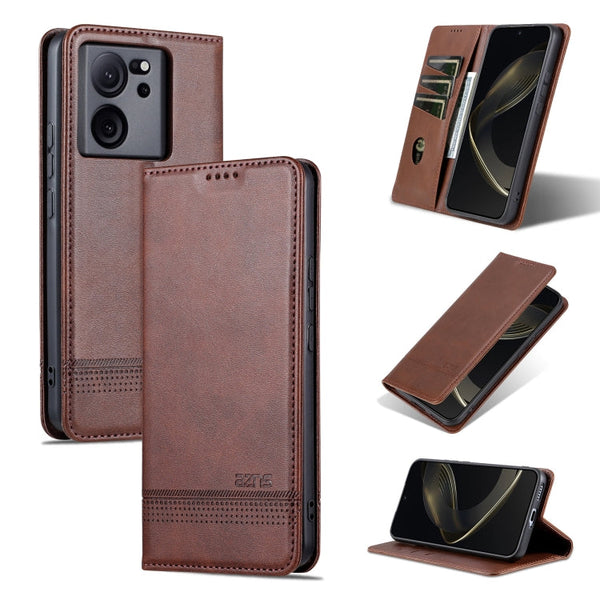 AZNS Magnetic Calf Texture Flip Leather Phone Case