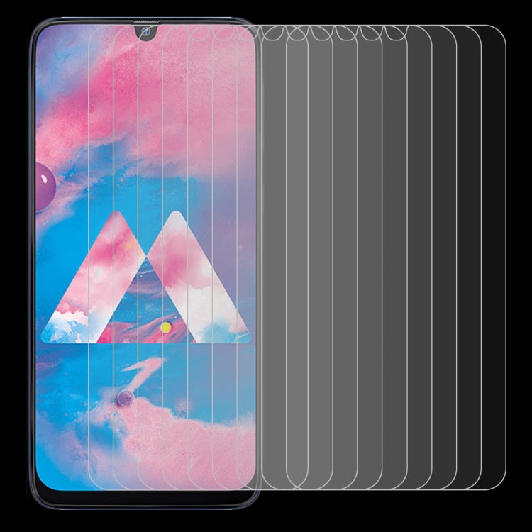 10 PCS Half-screen Transparent Tempered Glass Film