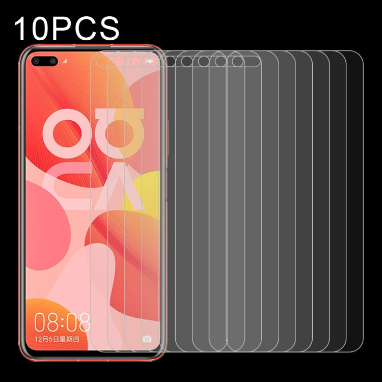 10 PCS Half-screen Transparent Tempered Glass Film