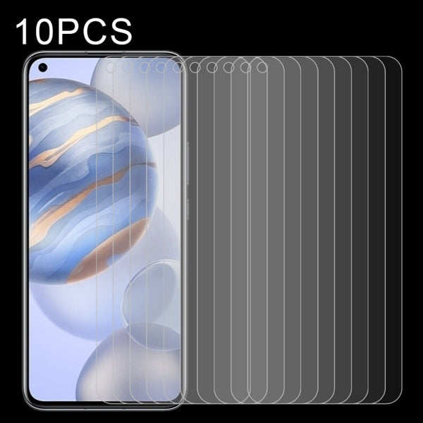 10 PCS Half-screen Transparent Tempered Glass Film