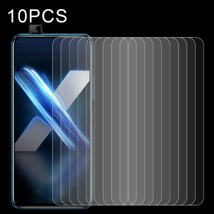 10 PCS Half-screen Transparent Tempered Glass Film