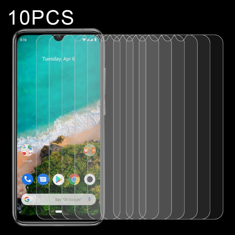 10 PCS Half-screen Transparent Tempered Glass Film