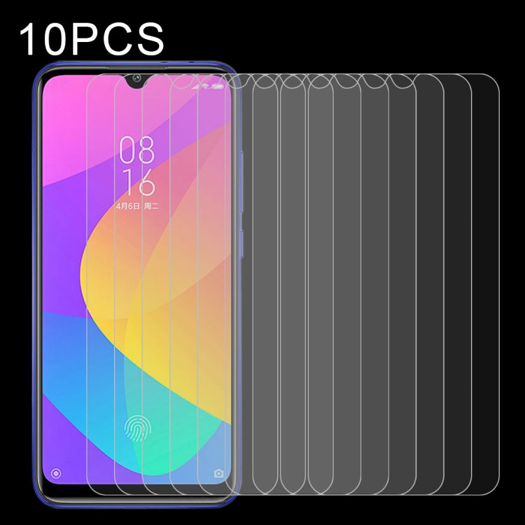 10 PCS Half-screen Transparent Tempered Glass Film