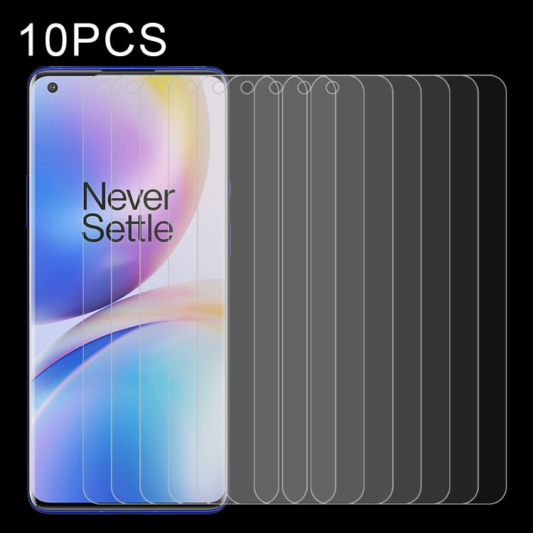 10 PCS Half-screen Transparent Tempered Glass Film