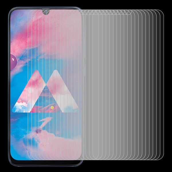 50 PCS Half-screen Transparent Tempered Glass Film