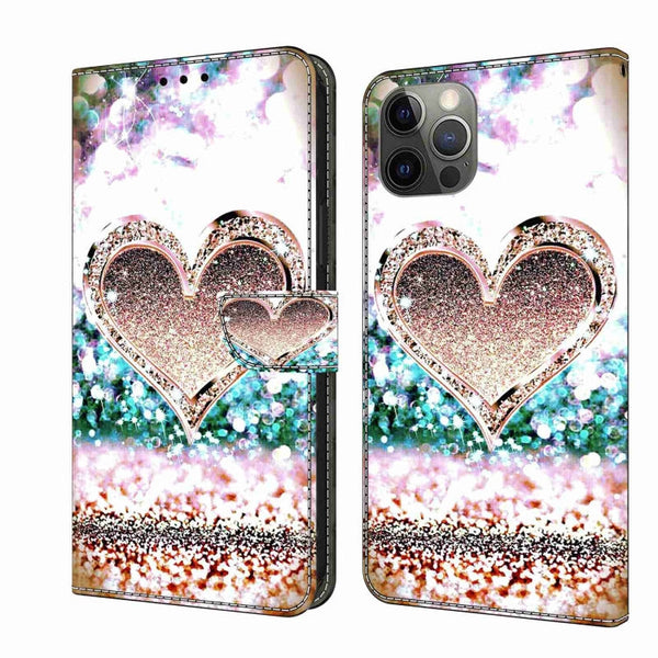 Crystal 3D Shockproof Protective Leather Phone Case
