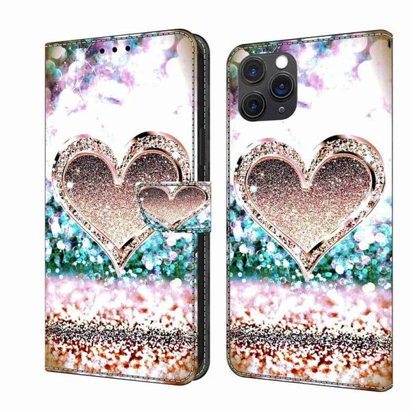 Crystal 3D Shockproof Protective Leather Phone Case