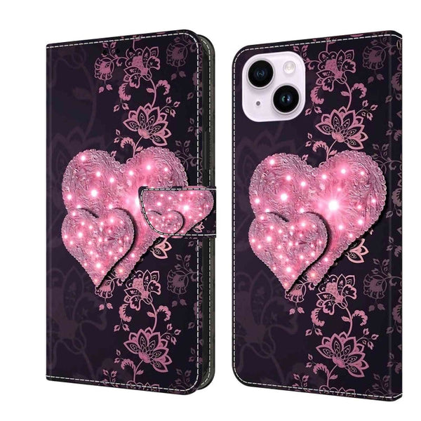 Crystal 3D Shockproof Protective Leather Phone Case