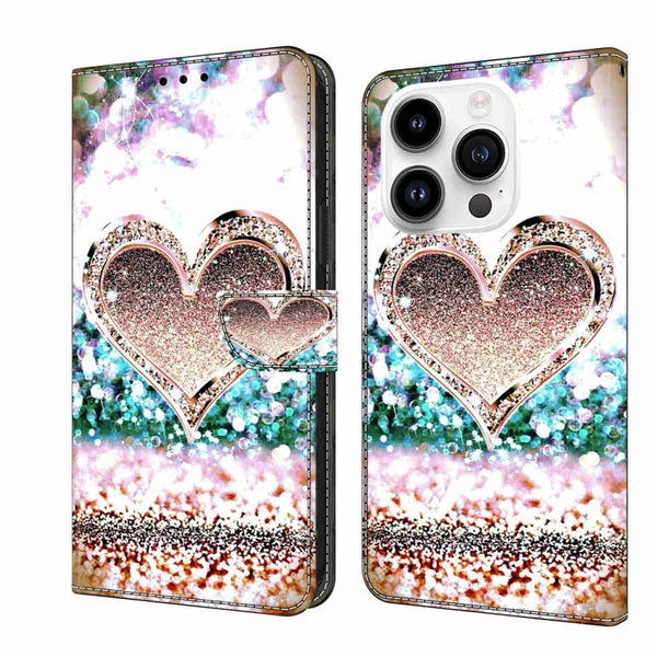 Crystal 3D Shockproof Protective Leather Phone Case