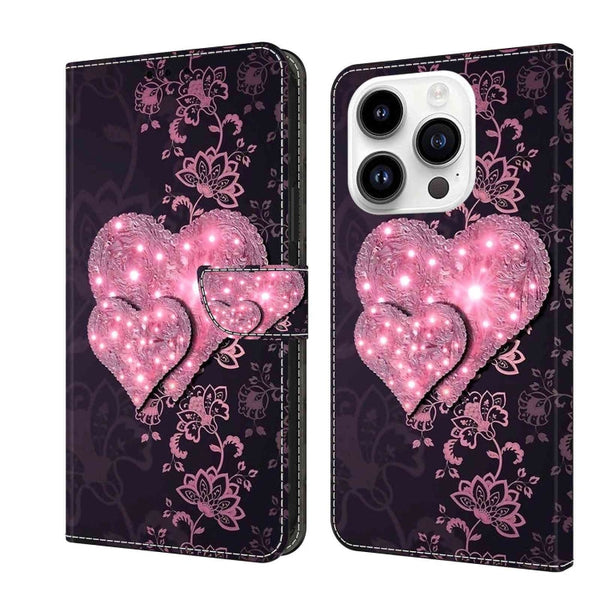 Crystal 3D Shockproof Protective Leather Phone Case
