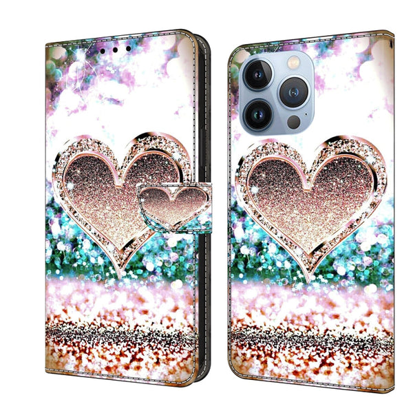 Crystal 3D Shockproof Protective Leather Phone Case