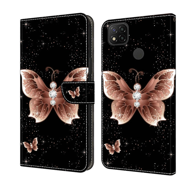 Crystal 3D Shockproof Protective Leather Phone Case