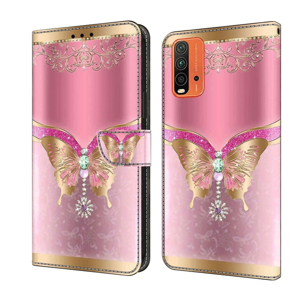 Crystal 3D Shockproof Protective Leather Phone Case