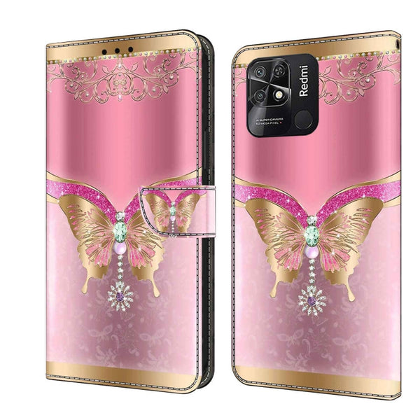Crystal 3D Shockproof Protective Leather Phone Case