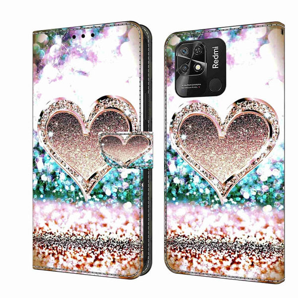 Crystal 3D Shockproof Protective Leather Phone Case