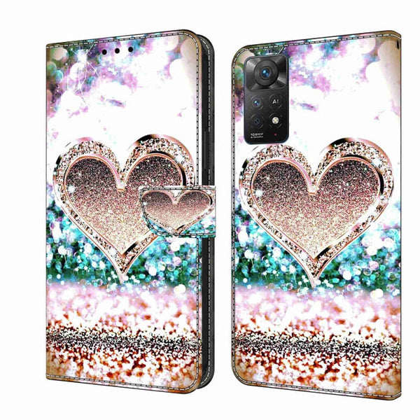 Crystal 3D Shockproof Protective Leather Phone Case