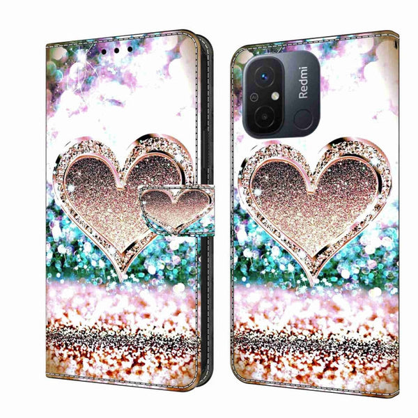 Crystal 3D Shockproof Protective Leather Phone Case