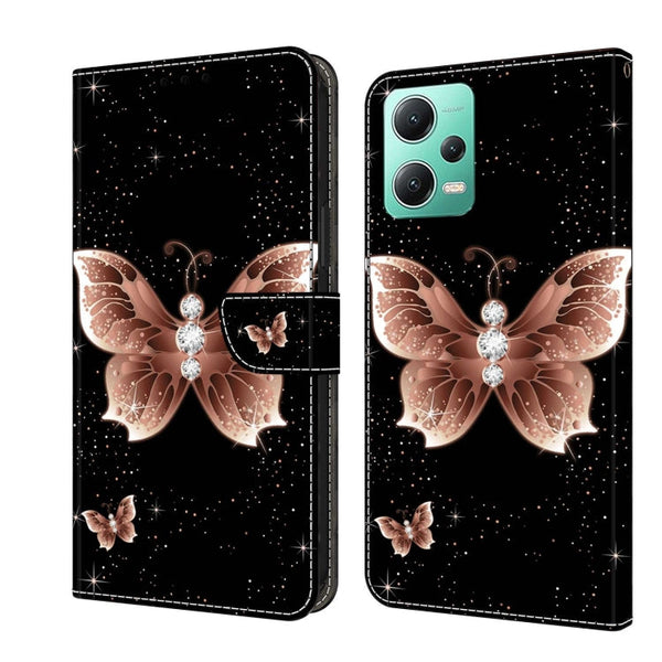 Crystal 3D Shockproof Protective Leather Phone Case