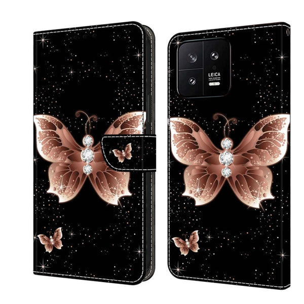 Crystal 3D Shockproof Protective Leather Phone Case