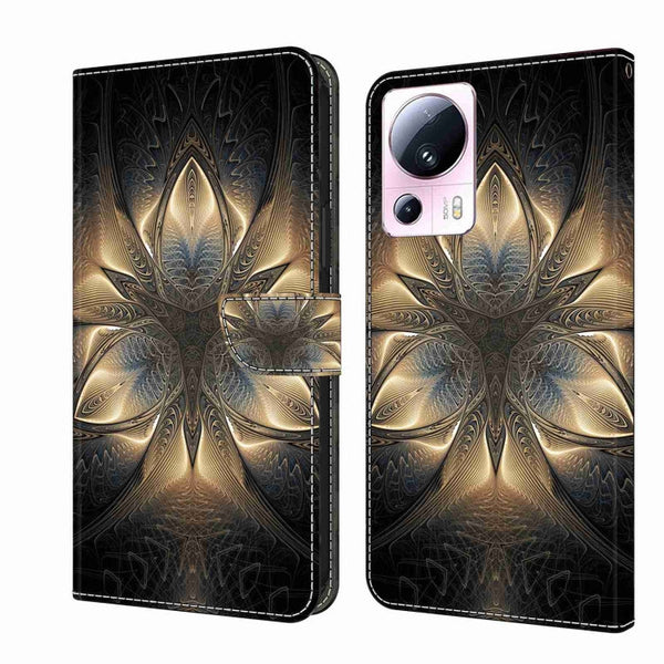Crystal 3D Shockproof Protective Leather Phone Case