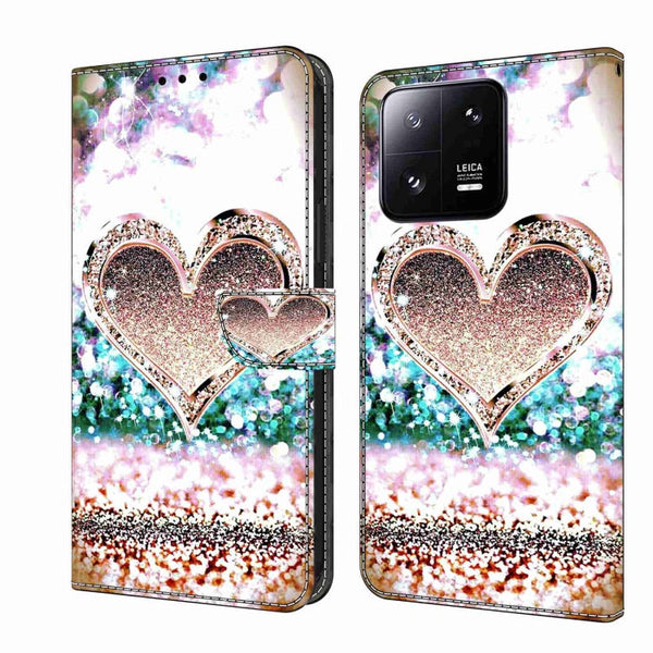 Crystal 3D Shockproof Protective Leather Phone Case