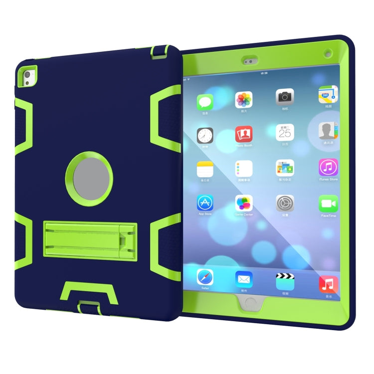 Shockproof PC + Silicone Protective Case，with Holder, For iPad 9.7(2017)