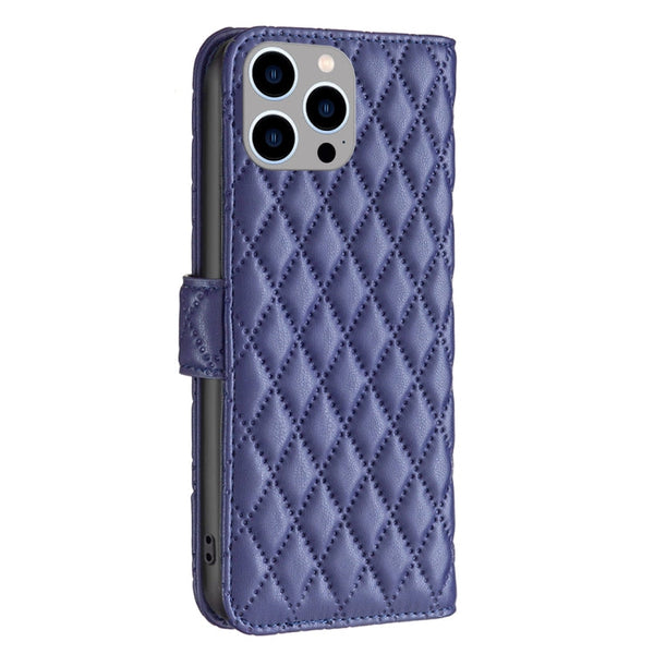 Diamond Lattice Wallet Flip Leather Phone Case