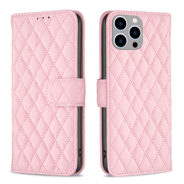 Diamond Lattice Wallet Flip Leather Phone Case