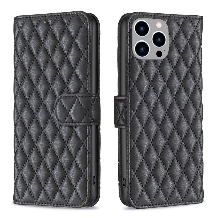 Diamond Lattice Wallet Flip Leather Phone Case