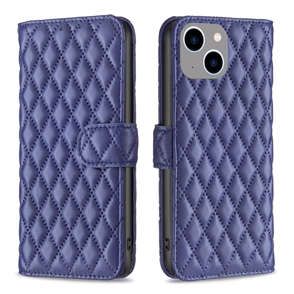 Diamond Lattice Wallet Flip Leather Phone Case