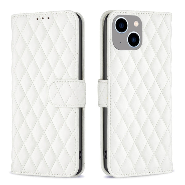 Diamond Lattice Wallet Flip Leather Phone Case