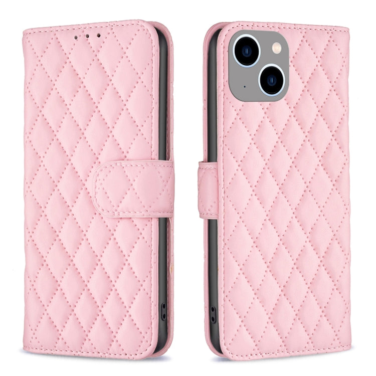 Diamond Lattice Wallet Flip Leather Phone Case