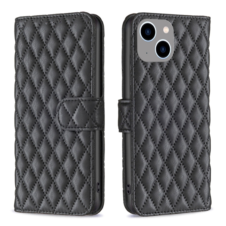 Diamond Lattice Wallet Flip Leather Phone Case