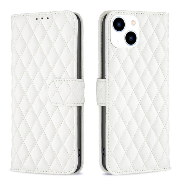Diamond Lattice Wallet Flip Leather Phone Case