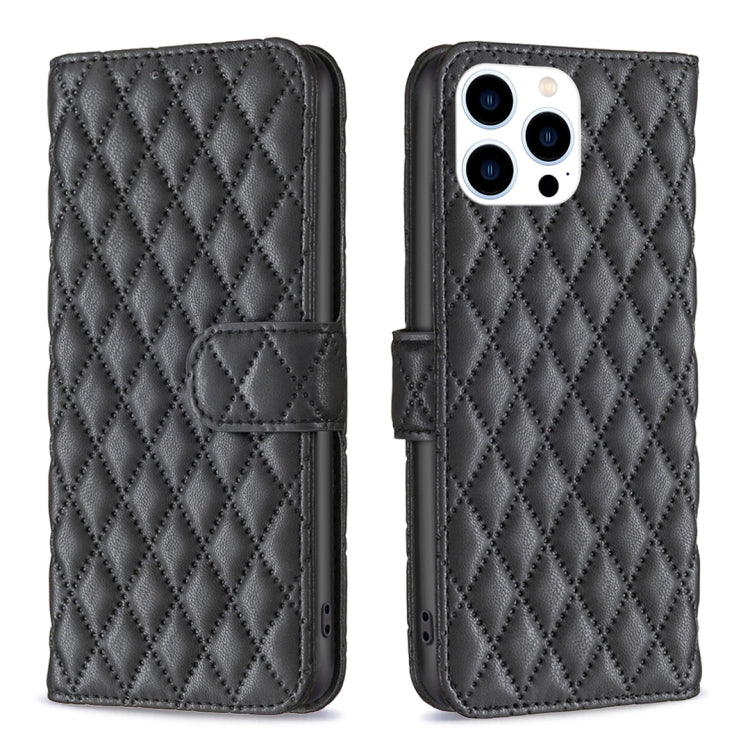 Diamond Lattice Wallet Flip Leather Phone Case