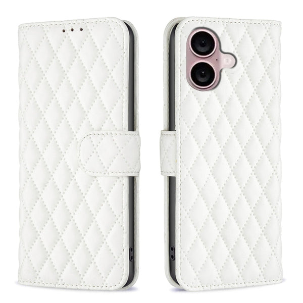 Diamond Lattice Wallet Flip Leather Phone Case