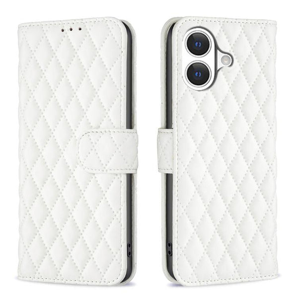 Diamond Lattice Wallet Flip Leather Phone Case