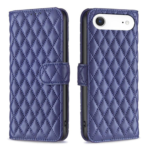 Diamond Lattice Wallet Flip Leather Phone Case