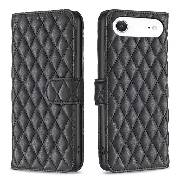Diamond Lattice Wallet Flip Leather Phone Case