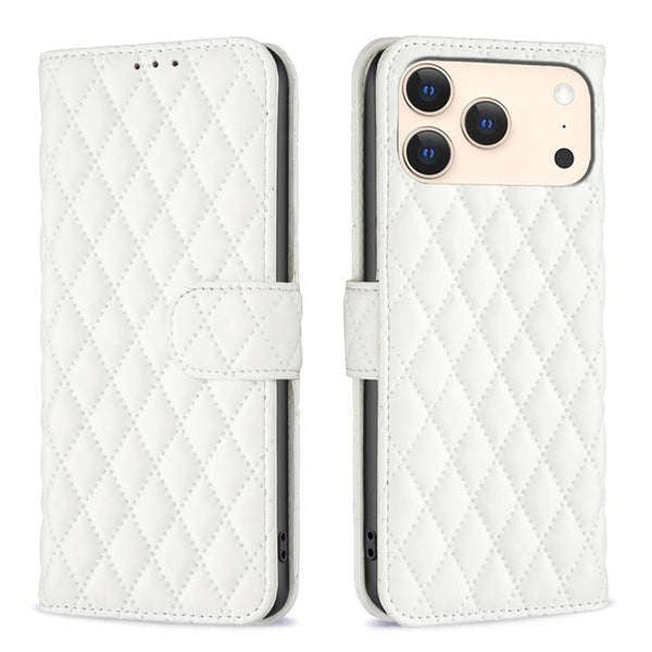 Diamond Lattice Wallet Flip Leather Phone Case