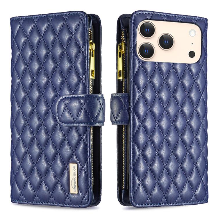 Diamond Lattice Zipper Wallet Leather Flip Phone Case