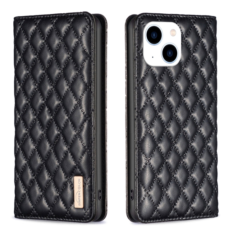 Diamond Lattice Magnetic Leather Flip Phone Case